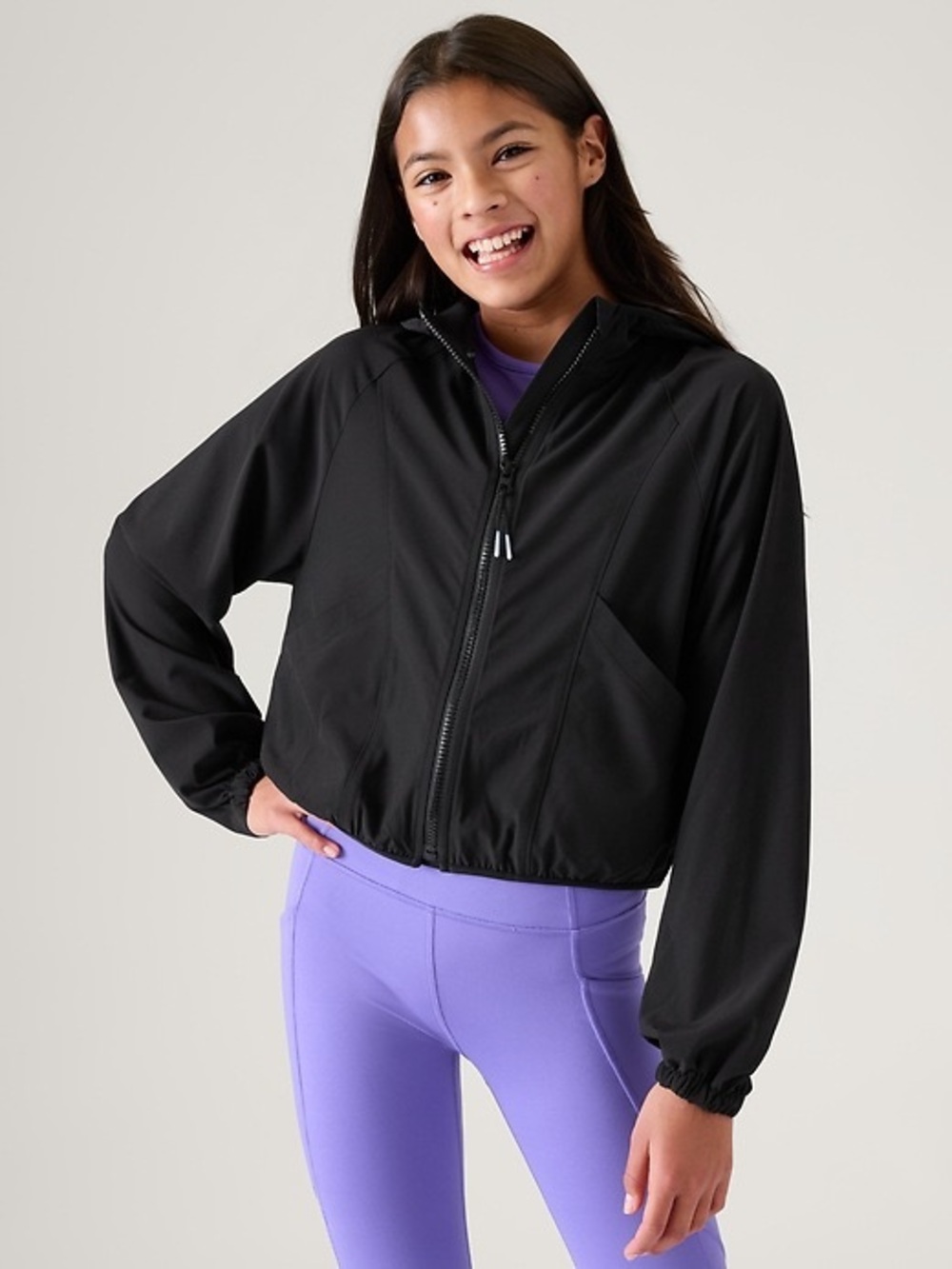 Athleta Girl Track Star Jacket Windbreaker Size 12